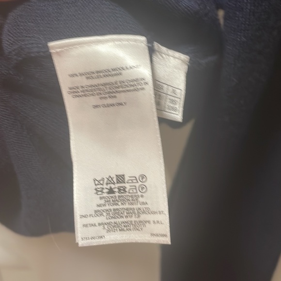 Brooks brothers Saxon wool navy crew neck sweater - Picture 3 of 3